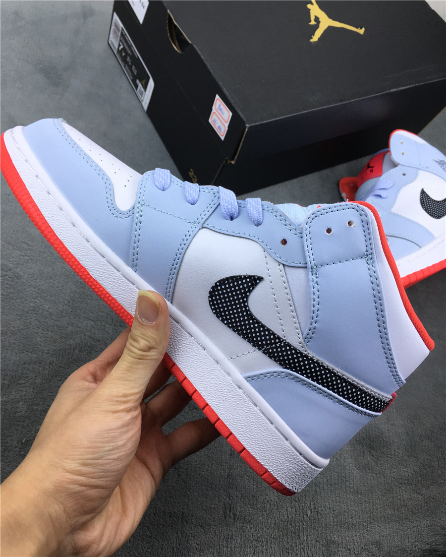 New Air Jordan 1 Mid GS 3m Ice Blue